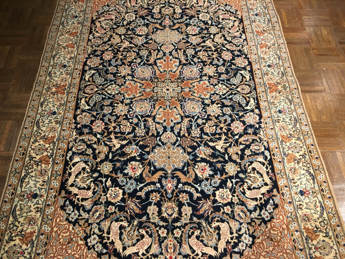 Vintage Persian Nain Rug