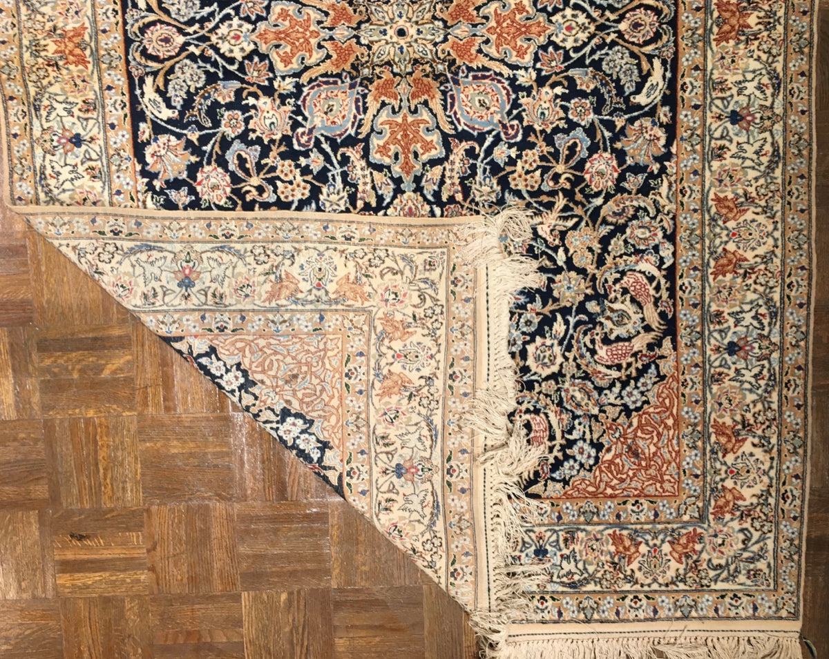 Vintage Persian Nain Rug