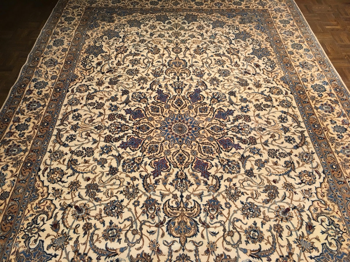 Vintage Persian Nain Rug