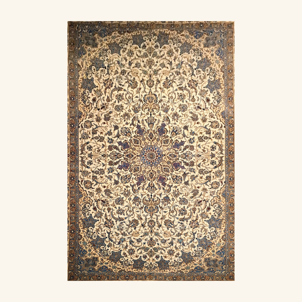 Vintage Persian Nain Rug