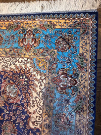 Blue Ivory Silk