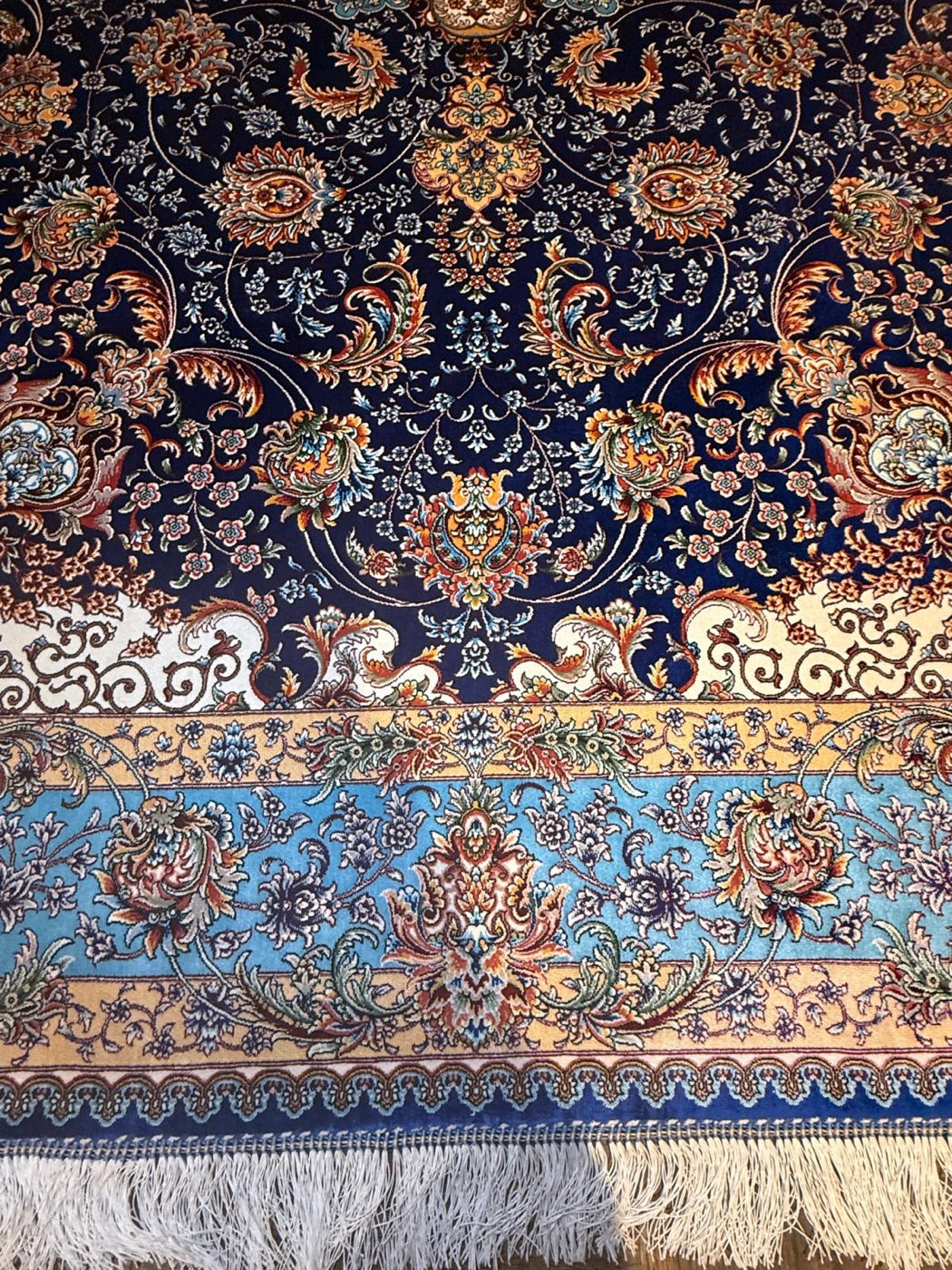 Blue Ivory Silk
